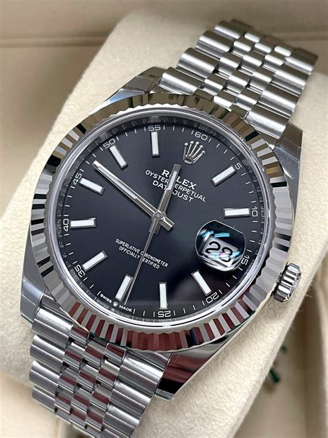 mens rolex watch black face|Rolex datejust 41mm black dial.